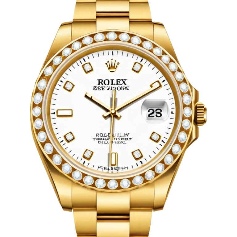 white  rolex  with diamonds emoji emoji