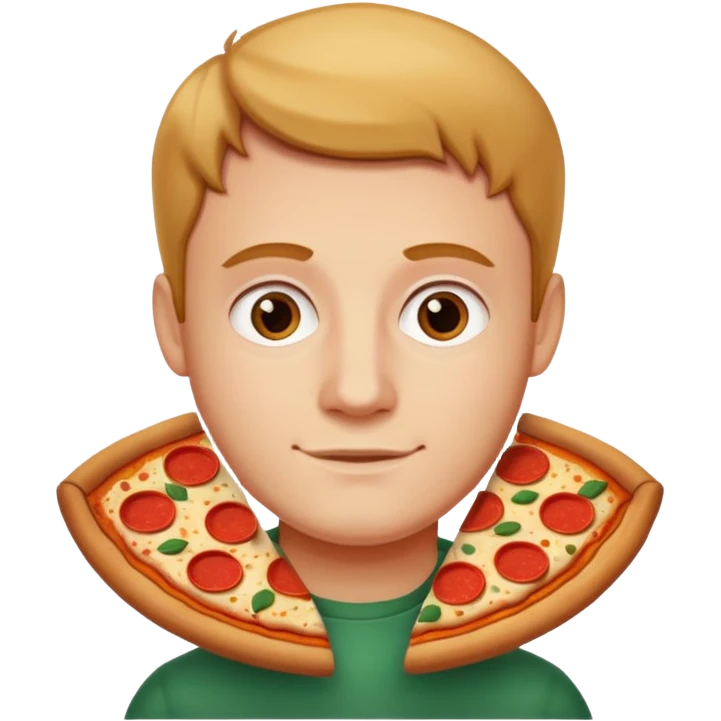 Kevin with pizza emoji