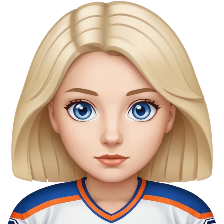 Edmonton oilers nhl blue eyes female fan emoji