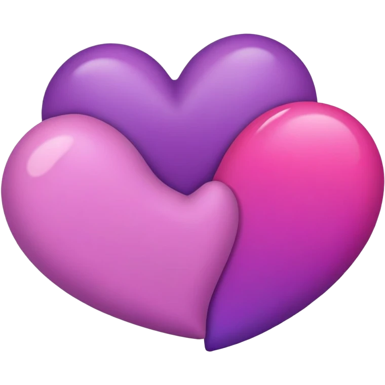 Coeur mauve et rose emoji