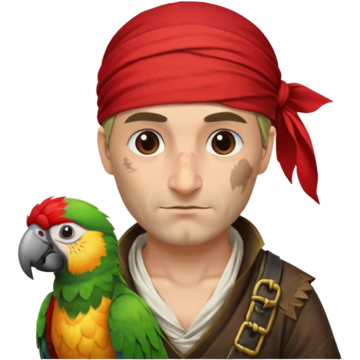 pirate and parrot emoji