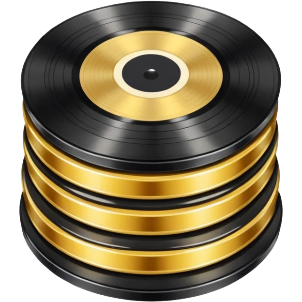 Stacked Vinyl Records gold emoji