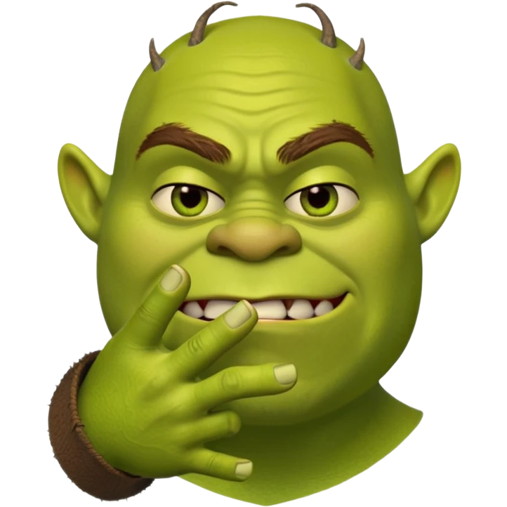 shrek flipping you off emoji