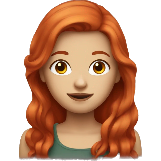 redhead girl designe emoji