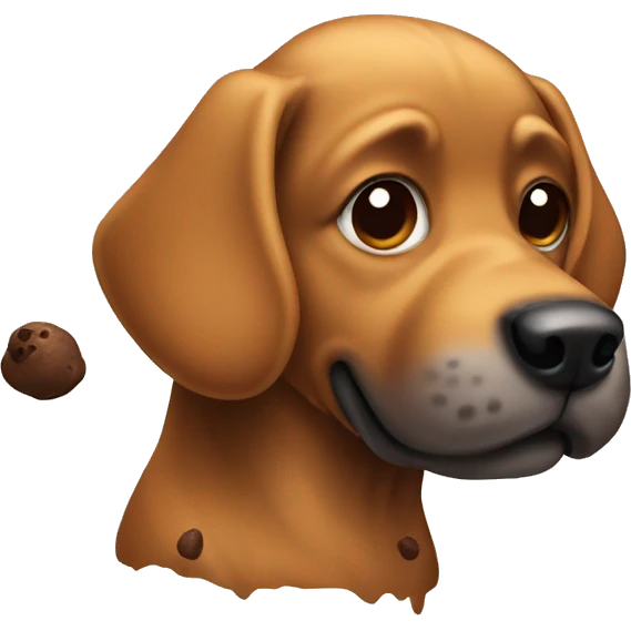 Dog with poop emoji