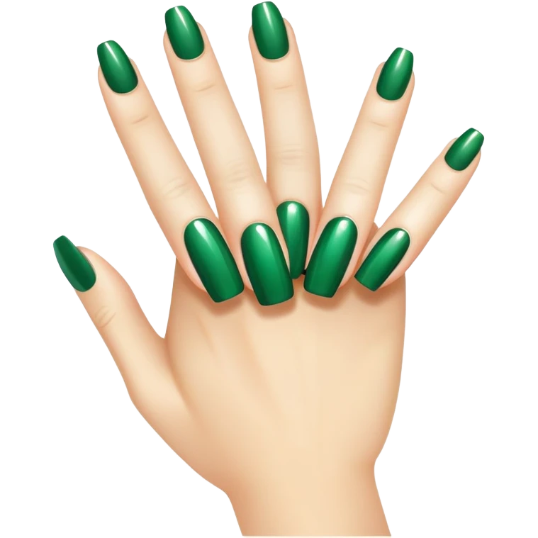 green fingernail, manicure emoji