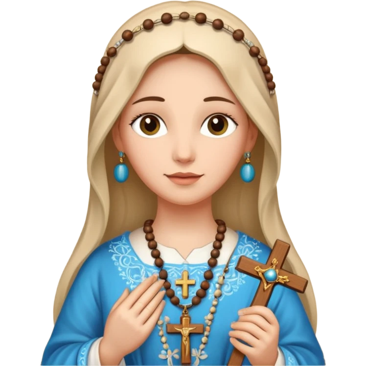 María y rosario católico emoji