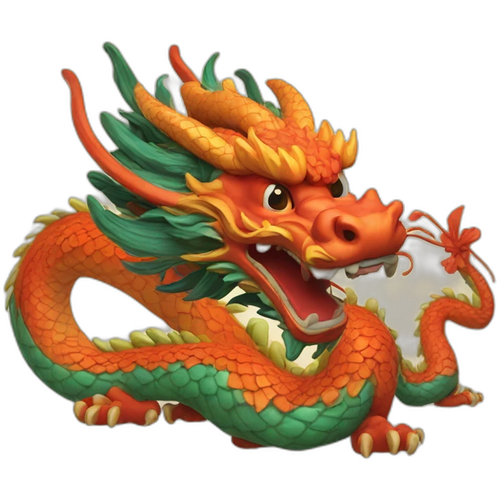 chinese coloured dragons emoji