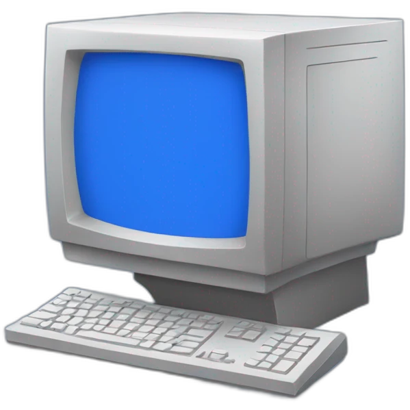 a computer with the blue screen of death (bsod) emoji