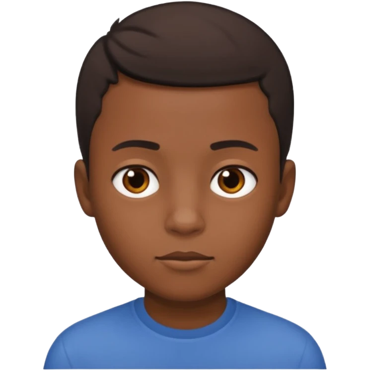 black boy with short hair  emoji