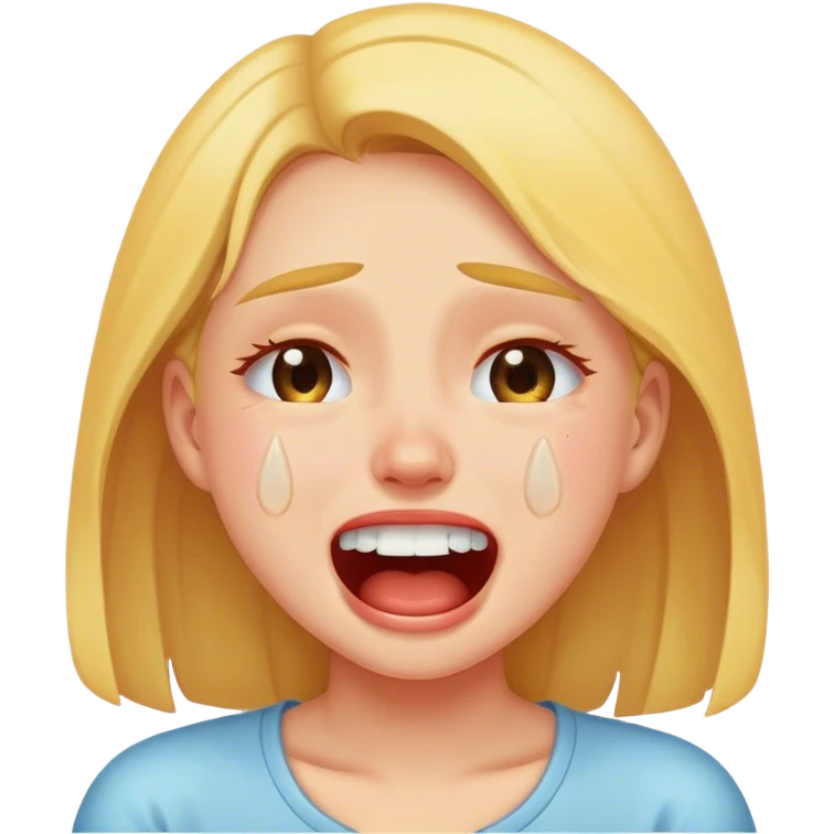 Creami una ragazza che piange, ma che ride emoji