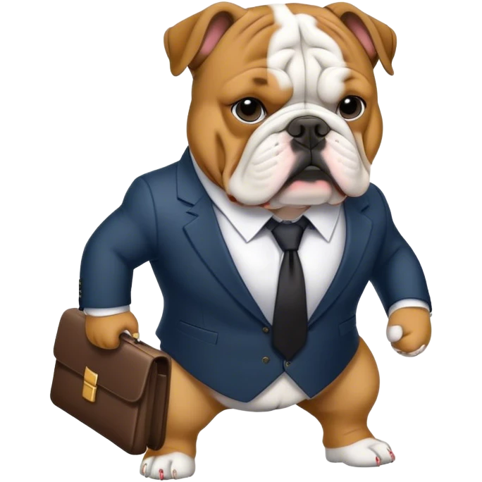 Bulldog working in insurance  emoji