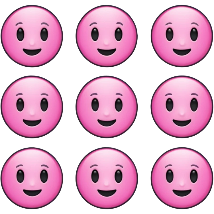 Pink stickers emoji
