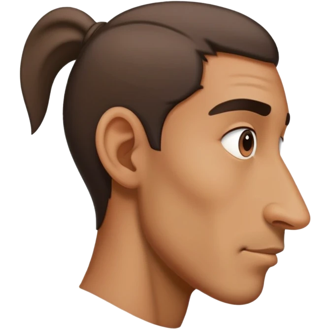 big nose side profile view emoji