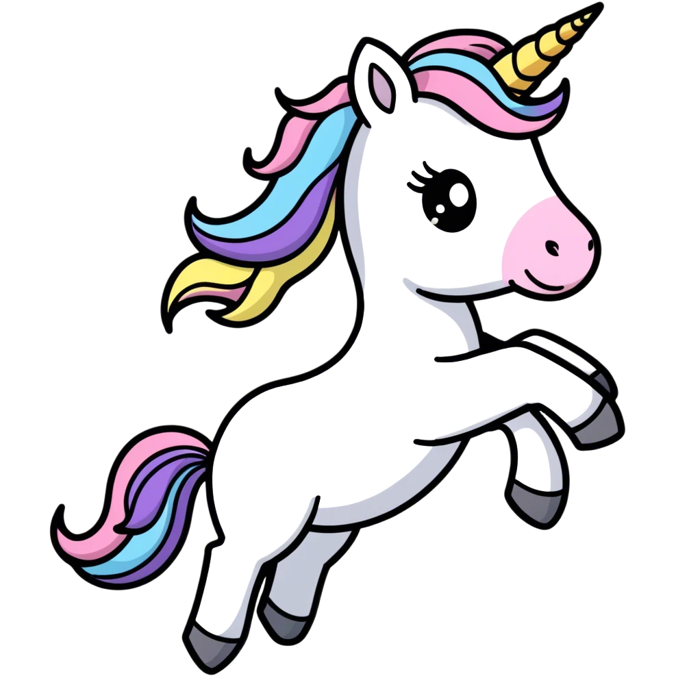 Unicorn girl riding emoji