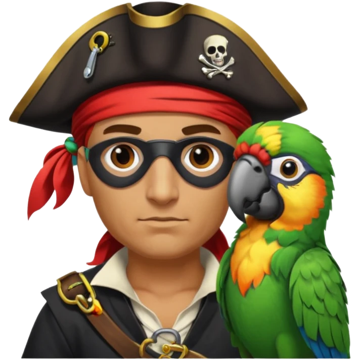 pirate and parrot emoji