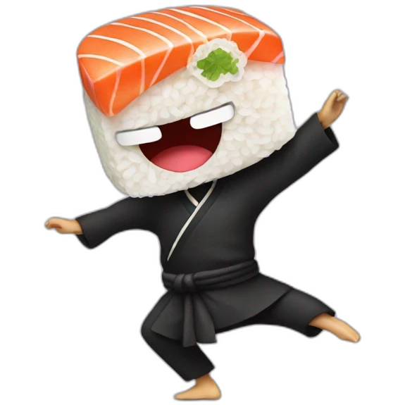 Dancing sushi emoji