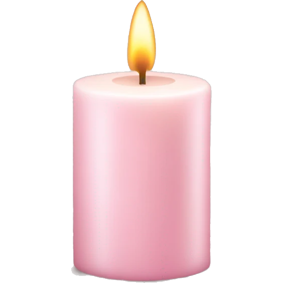pale pink christmas candle emoji