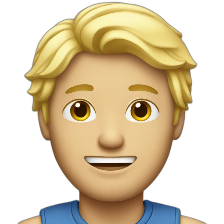 Blond man emoji