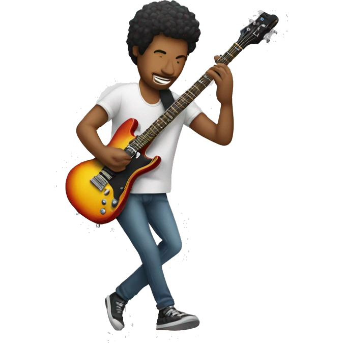 man playing electric guitar  emoji