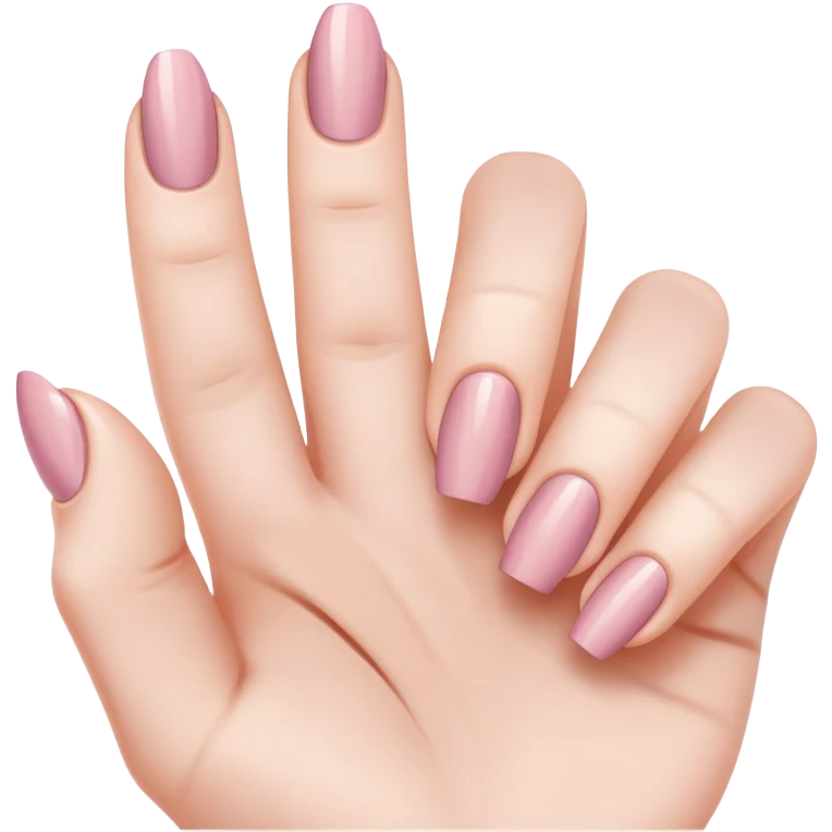 pinky nude cat eye nails on fingers  emoji