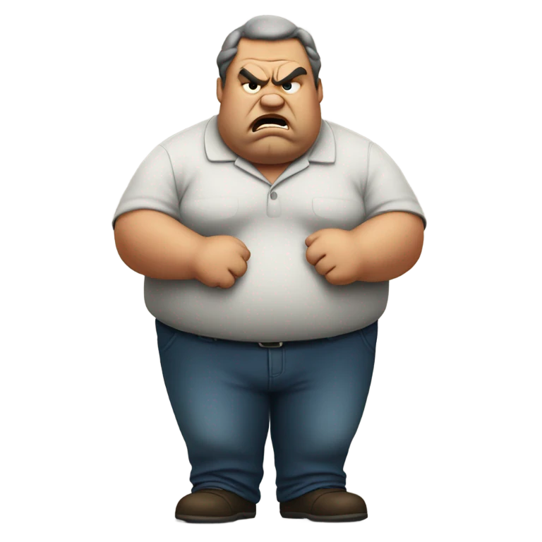 Fat angry man  emoji