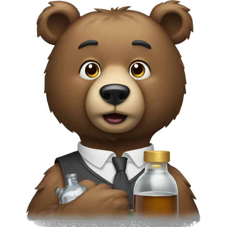 Bear with vodka emoji