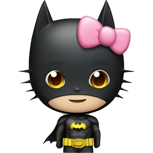 batman and hello kitty  emoji