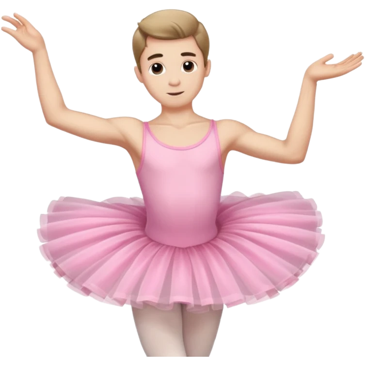 ballerina male in pink emoji