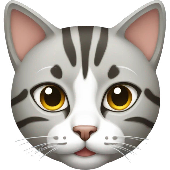 Cat three color emoji