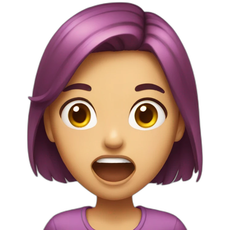 Girl mouth open emoji