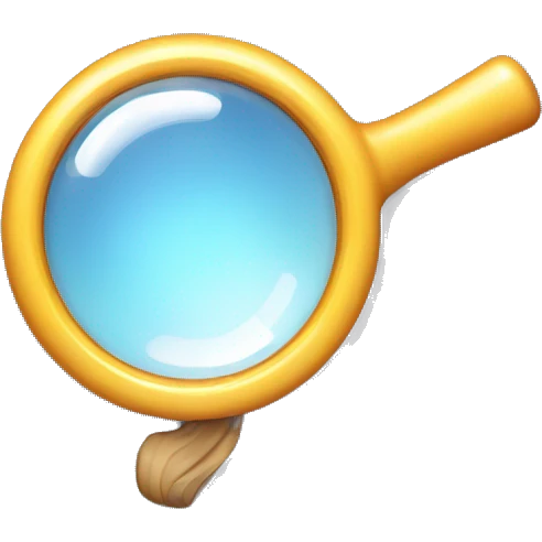 upside down magnifing glass emoji