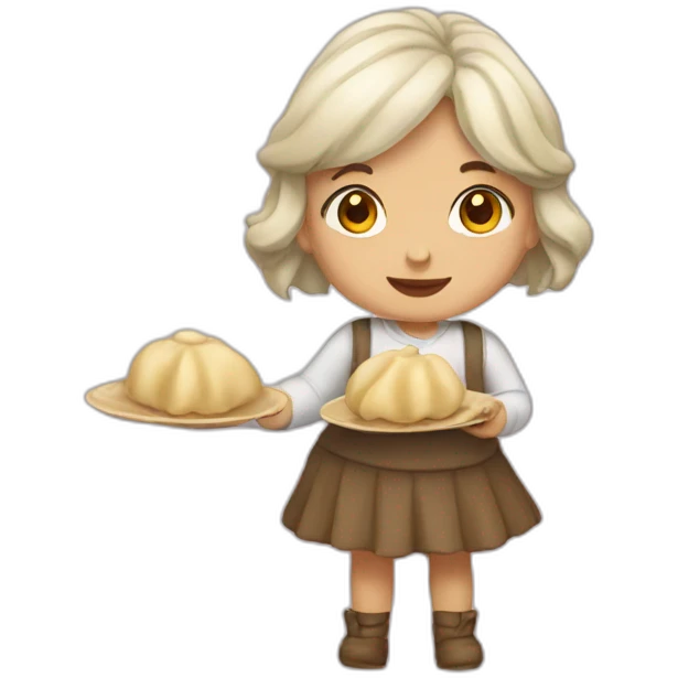 Girl with dumpling  emoji