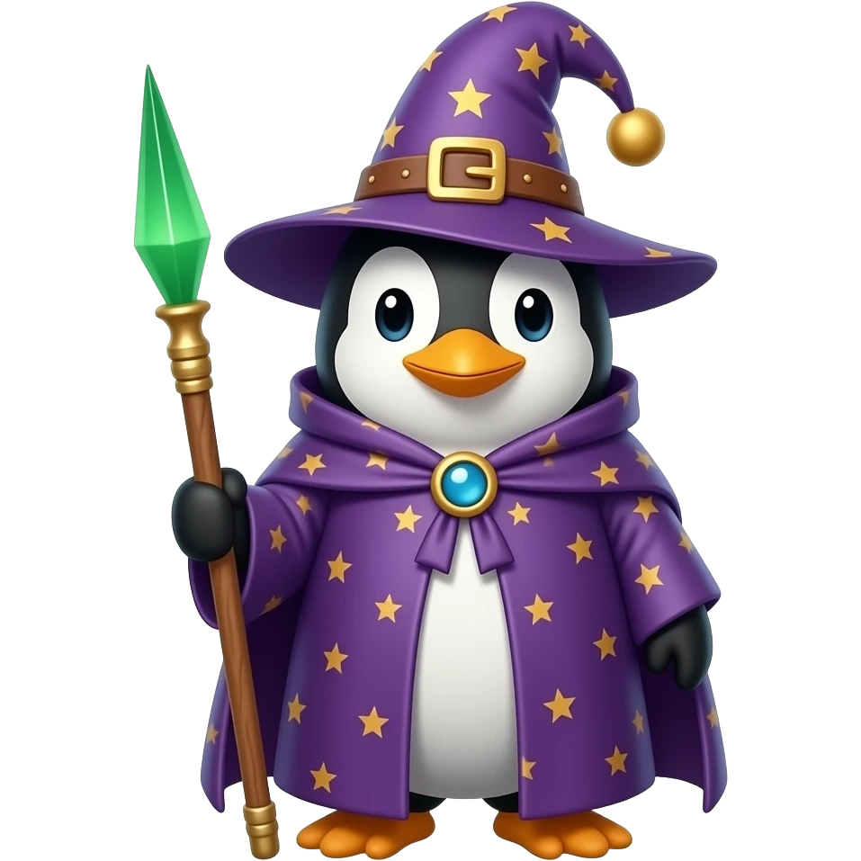 Penguin Wizard emoji