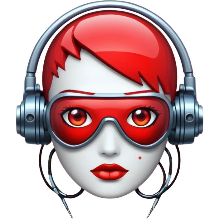 glitter red cyberpunk emoji