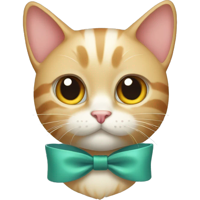 Cat with a bow emoji