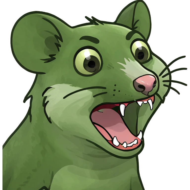 screaming opossum emoji