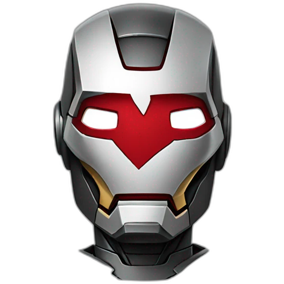 Iron man who makes a heart emoji