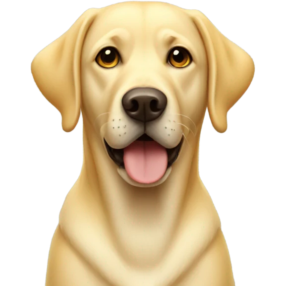 A yellow lab dog  emoji