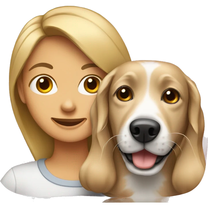 Dog with its owner emoji
