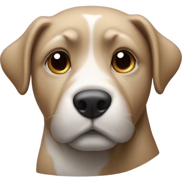 dog face propped upon elbows emoji