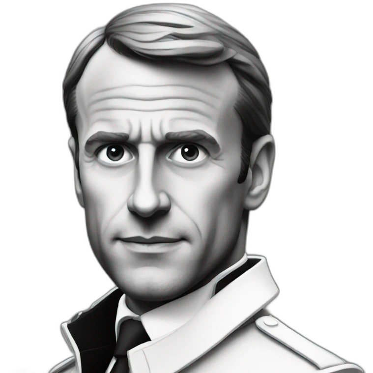 Macron noir emoji