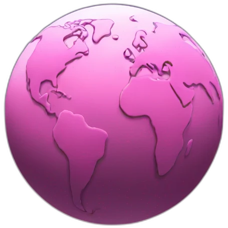 pink earth emoji