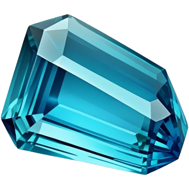 Indicolite tourmaline gemstone with deep electric blue color and elongated crystal shape emoji