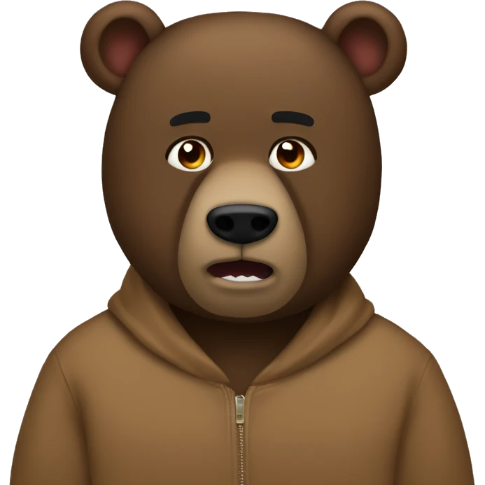 kanye west as a bear emoji