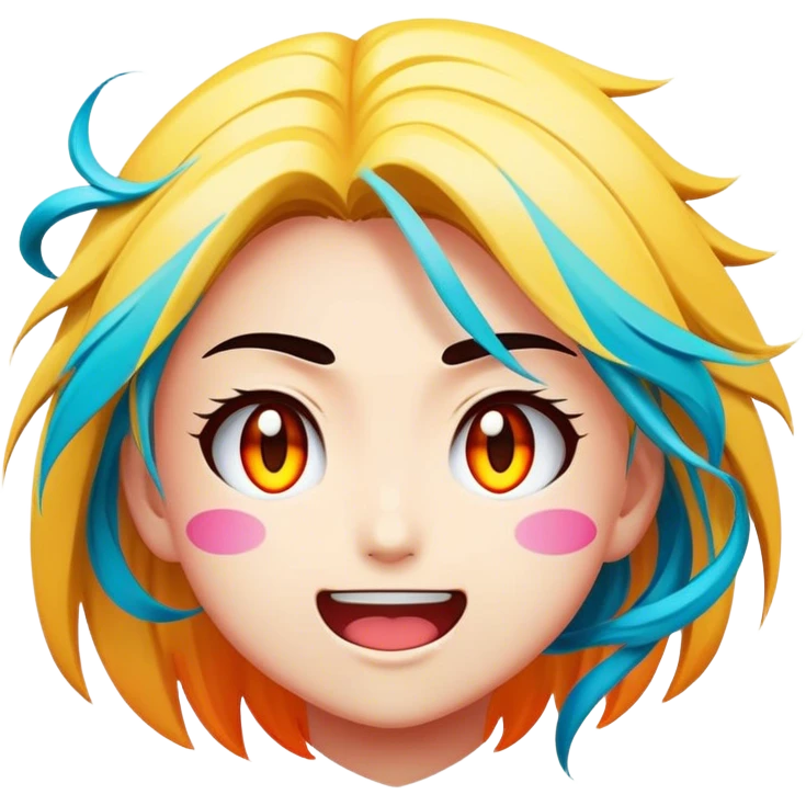 Cinematic Realistic Manga Comics Emoji, depicted as a dynamic stylized illustration inspired by Japanese manga art with bold lines and expressive characters, rendered with vibrant textures and energetic colorful lighting that captures its iconic style. emoji