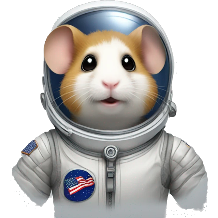A hamster wearing a spacesuit emoji