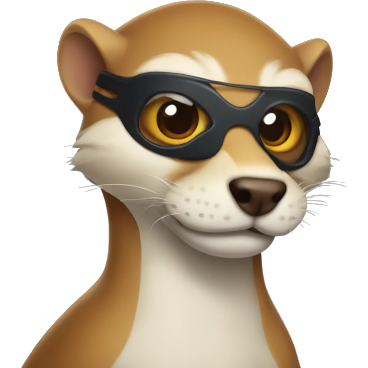 Weasel with teeth and eye patch emoji