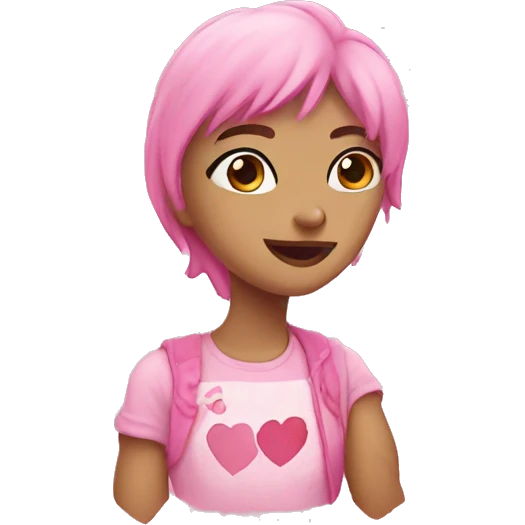 Pink love emoji