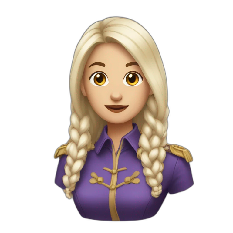 Девушка с волосами вверх emoji